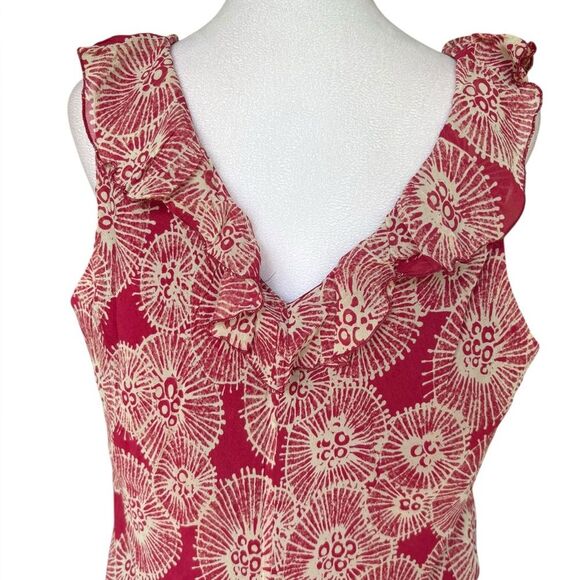 Jonathan Martin Studio Vintage Y2K Midi Dress Silk Ruffle Sleeveless Womens 16 - Picture 5 of 9